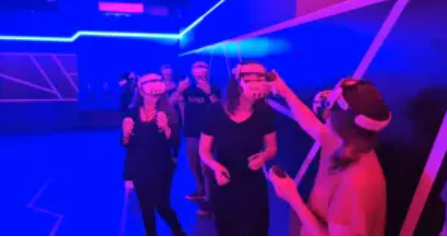 People playing virtual reality game at Warpoint Barcelona VR arena