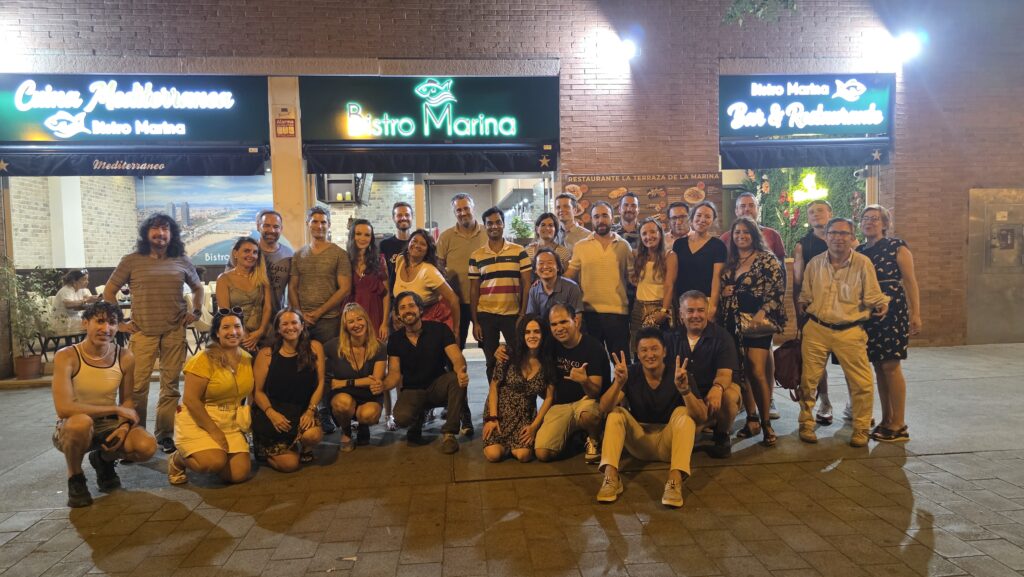 New in Barcelona community celebrating the organizer’s birthday with dinner and drinks at Bistro Marina in Barcelona.