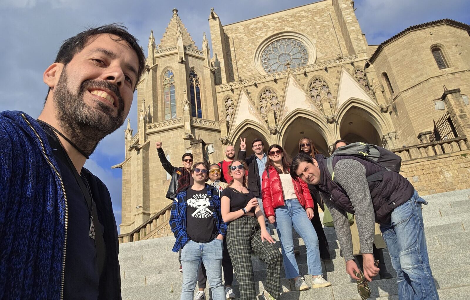International group visiting the Medieval Market of Manresa 2026 near Barcelona